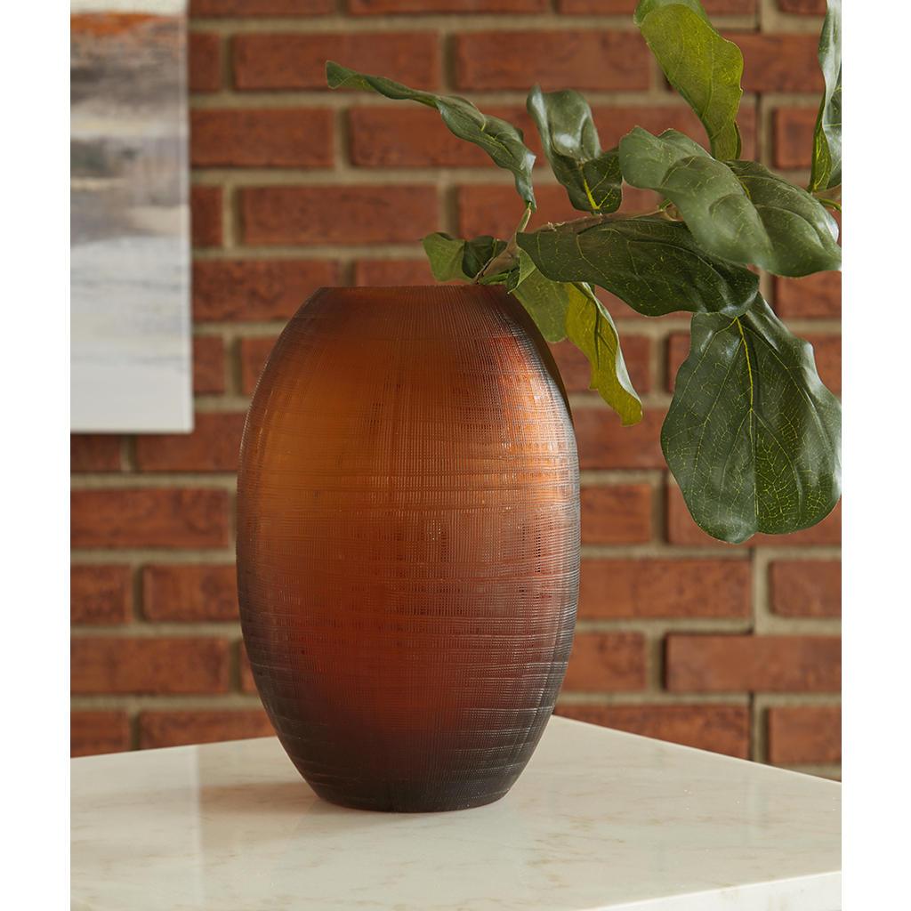 Embersen Vase Set of 2 — Amber, 11 Inch Signature Design by Ashley® Home Accents