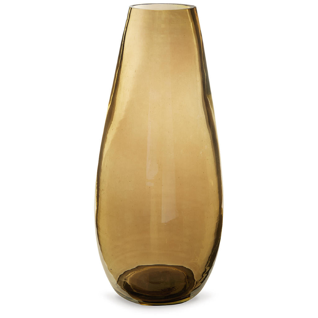 Rhettman Vase — Amber Glass, 15.5 Inch Signature Design by Ashley® Home Accents