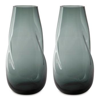 Beamund Vase Set of 2 — Teal Glass, 13.25-Inch Signature Design by Ashley® Home Accents