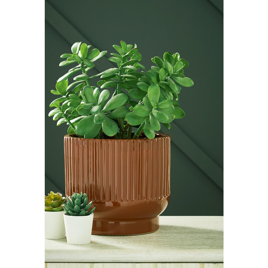 Avalyah Vase Set of 2 — Burnt Umber, 8-Inch Wide Signature Design by Ashley® Home Accents