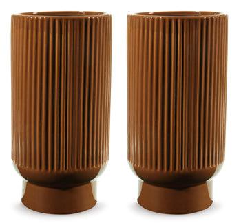 Avalyah Vase Set of 2 — Burnt Umber, 12-Inch Tall Signature Design by Ashley® Home Accents