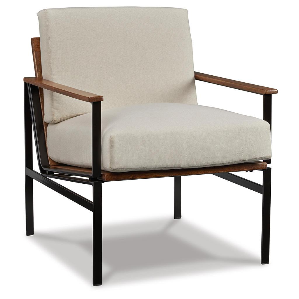 Tilden Accent Chair — Ivory on Bronze-Tone Metal Signature Design by Ashley® Living Room