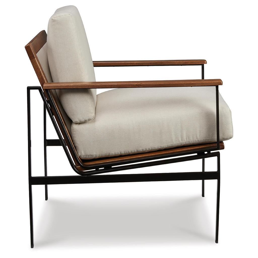 Tilden Accent Chair — Ivory on Bronze-Tone Metal Signature Design by Ashley® Living Room