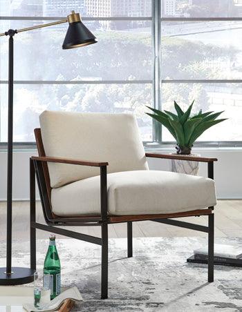 Tilden Accent Chair — Ivory on Bronze-Tone Metal Signature Design by Ashley® Living Room