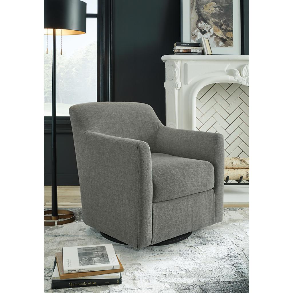 Bradney Swivel Accent Chair — Smoke Signature Design by Ashley® Living Room