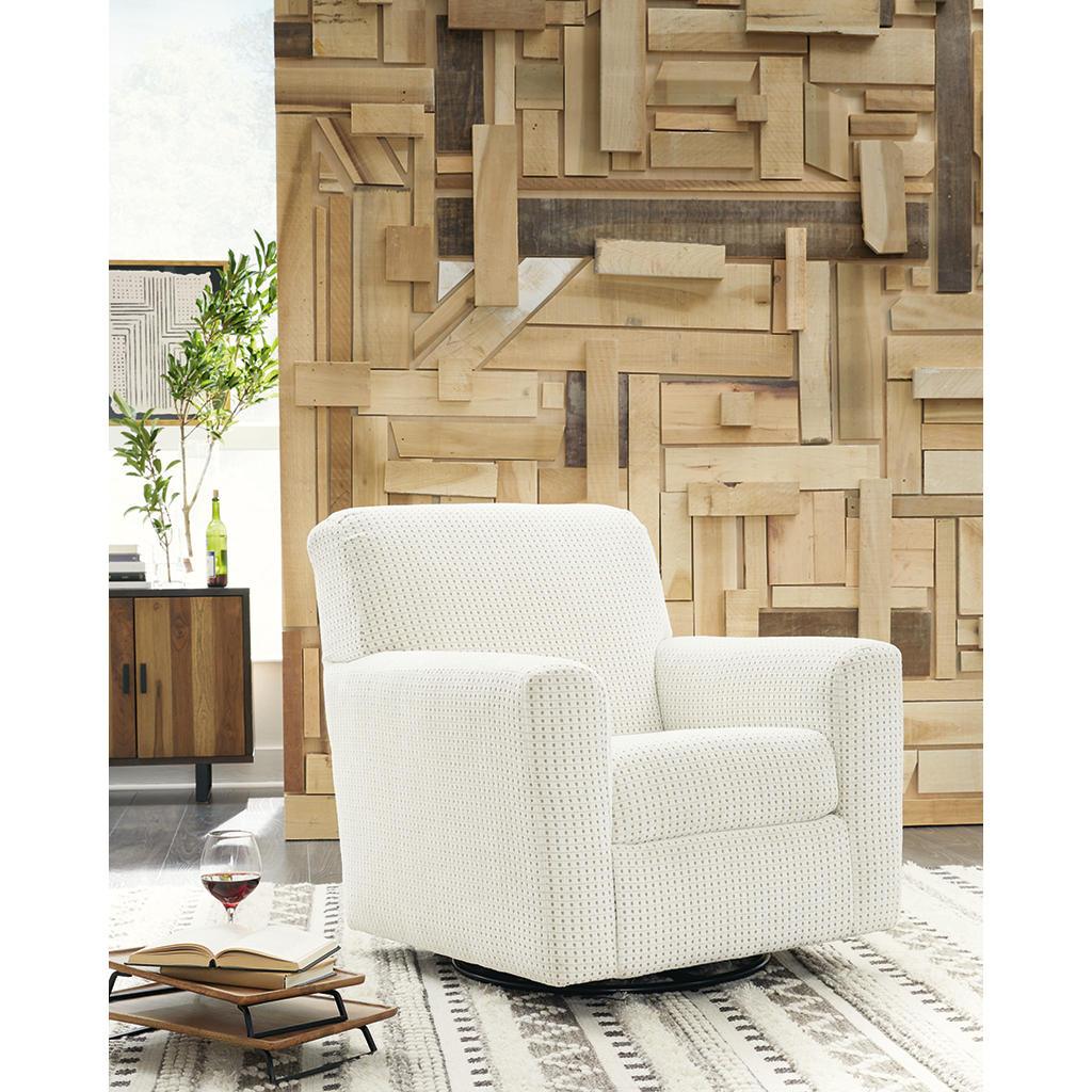 Herstow Swivel Glider Accent Chair — Ivory Signature Design by Ashley® Home Accents