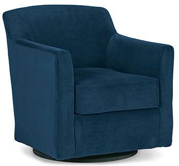 Bradney Swivel Accent Chair — Ink Velvet Signature Design by Ashley® Living Room