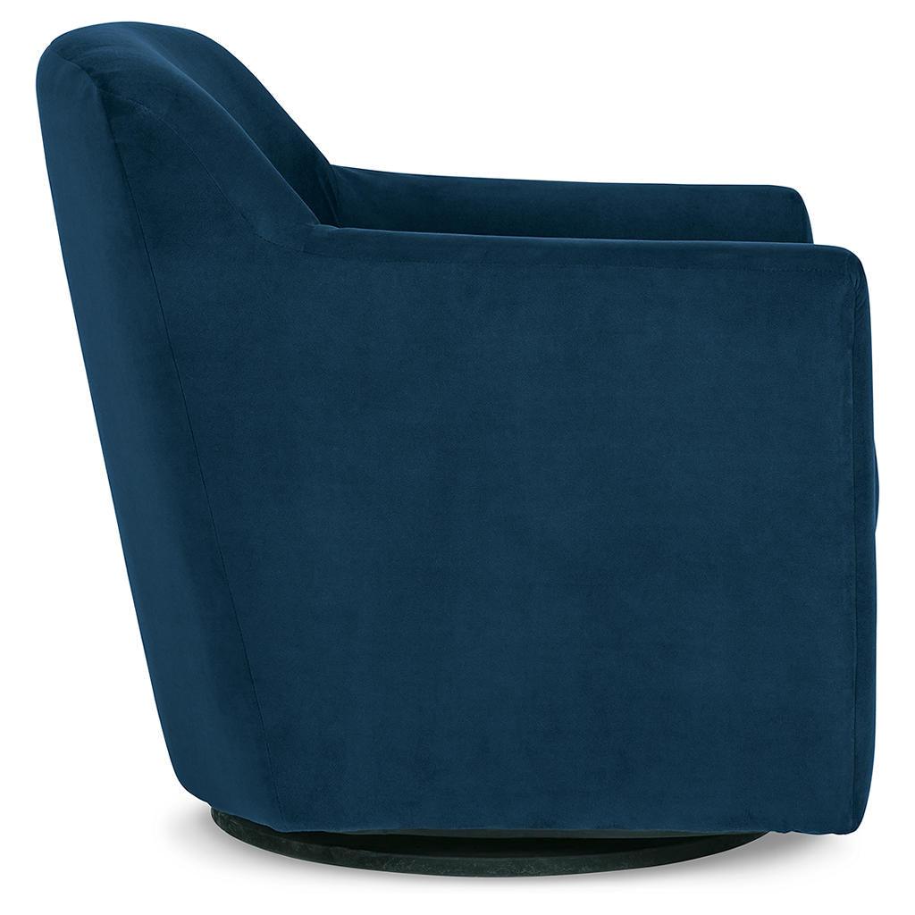 Bradney Swivel Accent Chair — Ink Velvet Signature Design by Ashley® Living Room