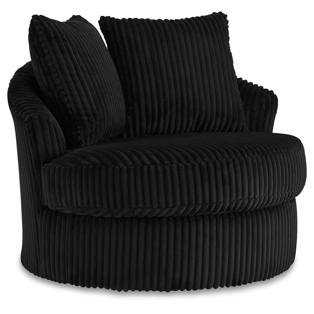 Gramwell Swivel Accent Chair — Onyx Signature Design by Ashley® Living Room