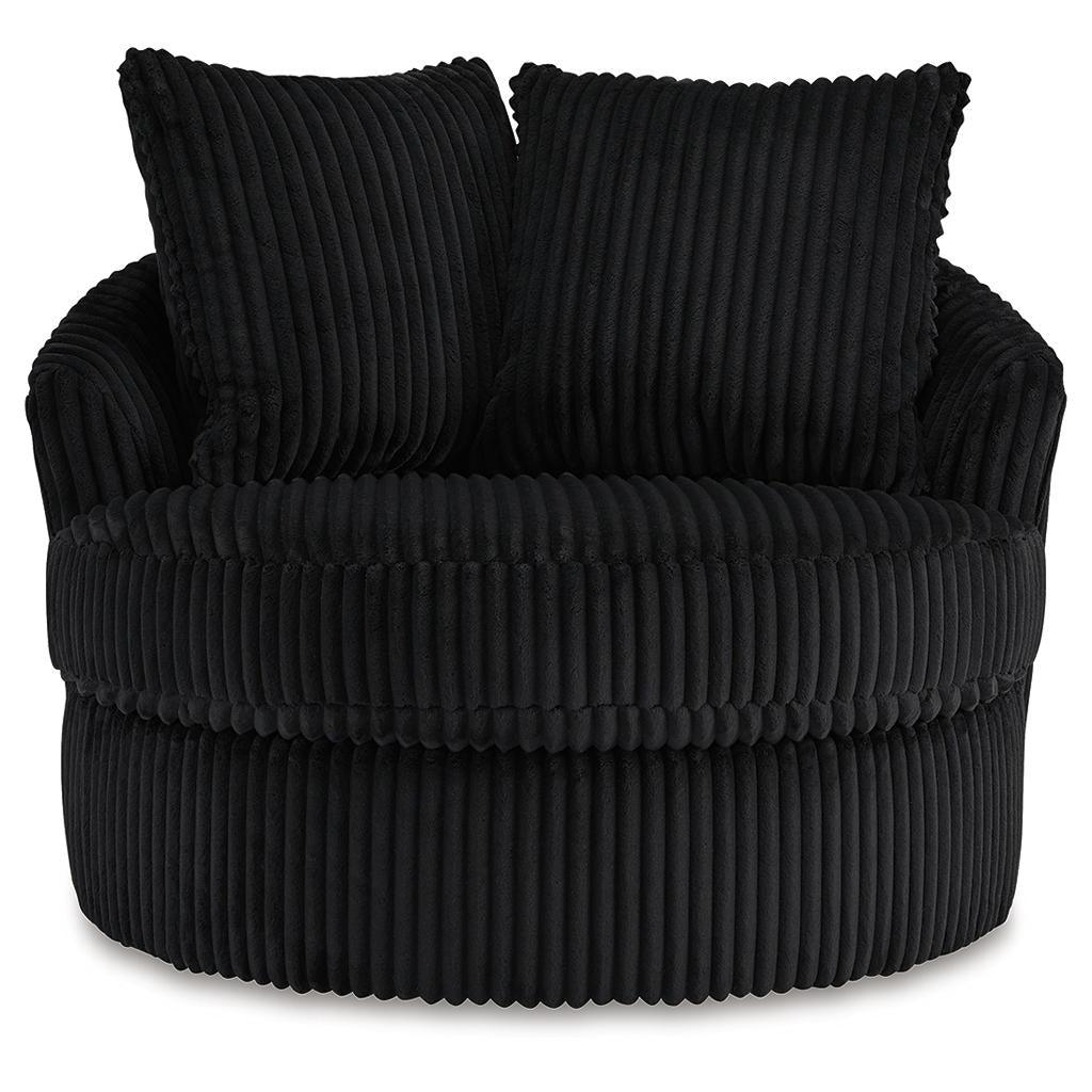 Gramwell Swivel Accent Chair — Onyx Signature Design by Ashley® Living Room