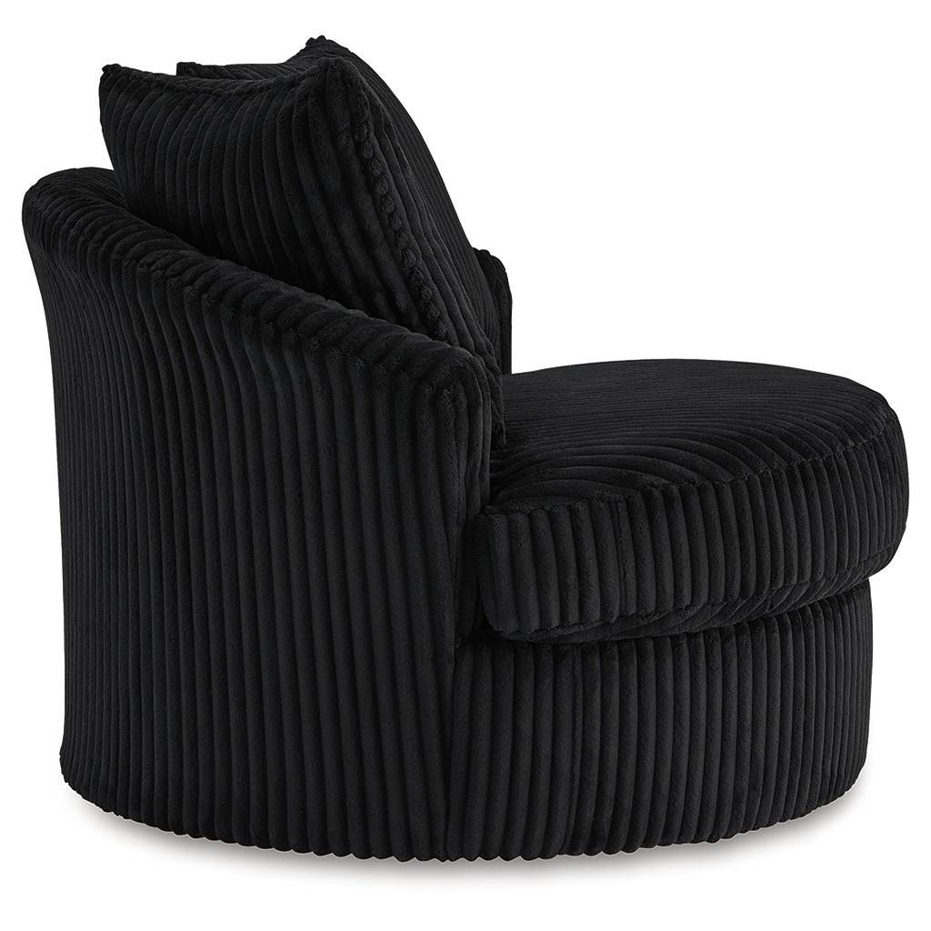 Gramwell Swivel Accent Chair — Onyx Signature Design by Ashley® Living Room