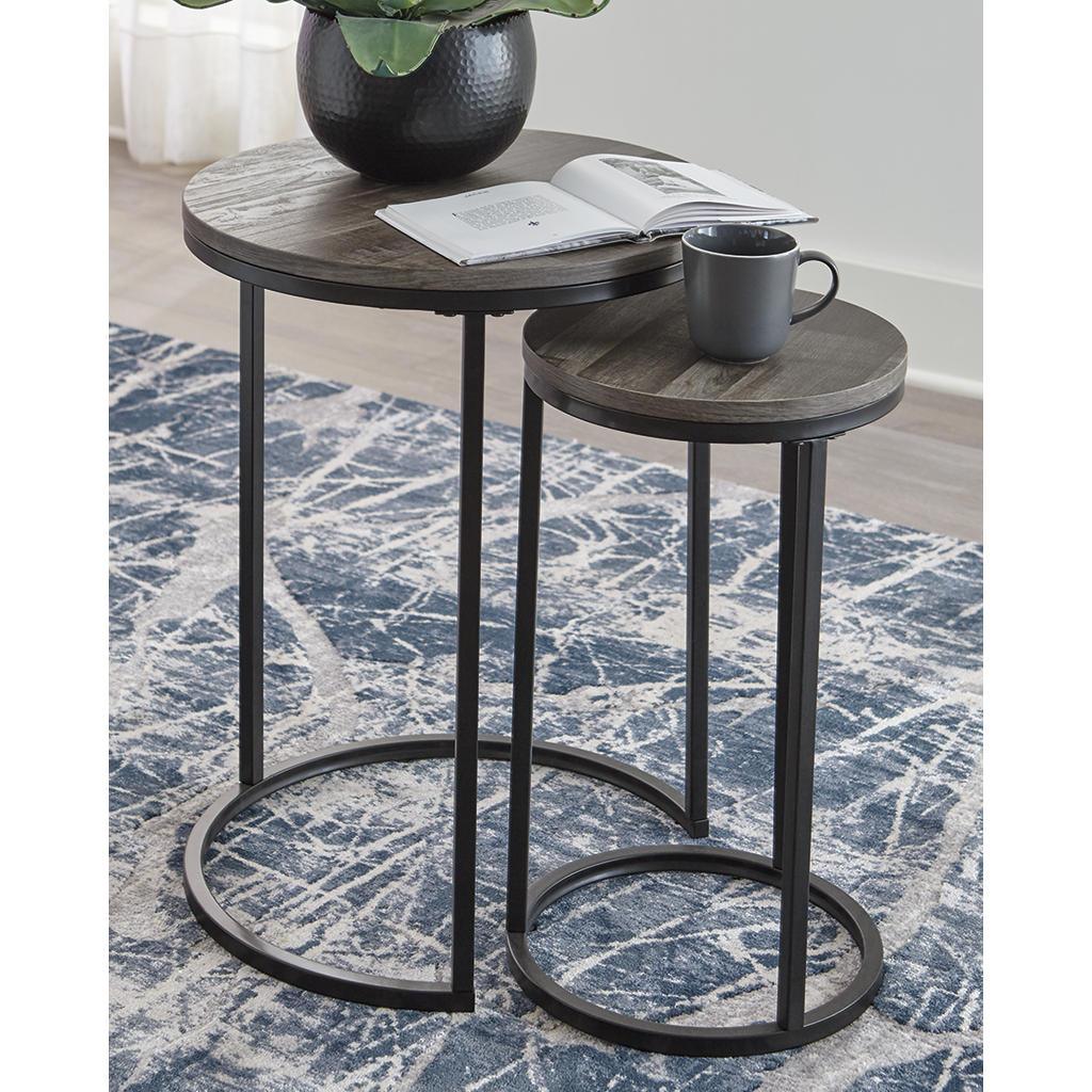 Briarsboro Accent Table Set of 2 — Gray Wash on Black Signature Design by Ashley® Living Room