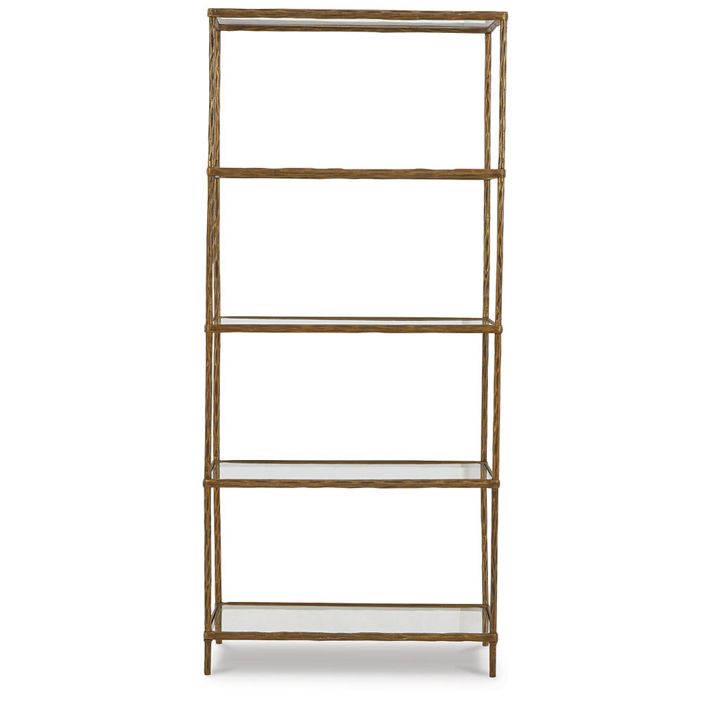 Ryandale Bookcase — Cast Aluminum with Glass Shelves Signature Design by Ashley® Home Office