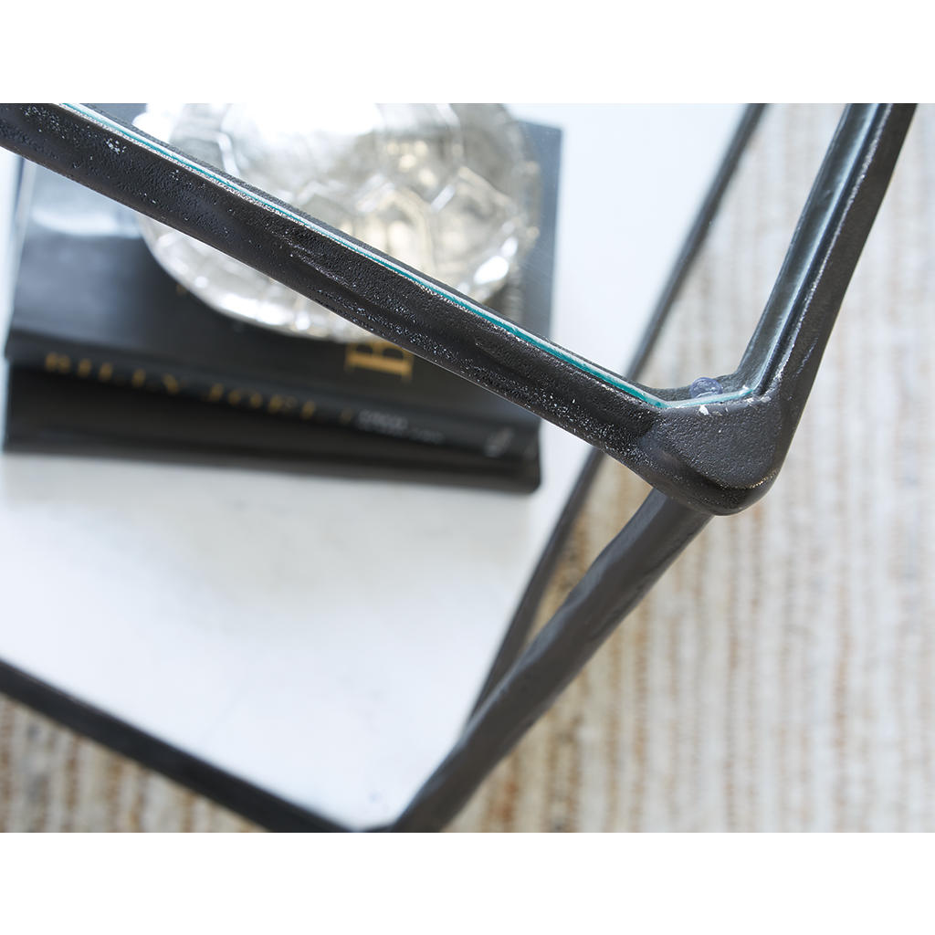 Ryandale Accent Table — Black, Glass and Marble Signature Design by Ashley® Living Room