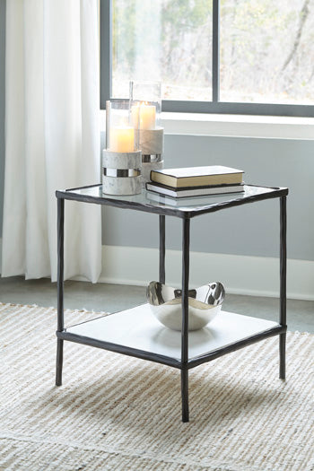 Ryandale Accent Table — Black, Glass and Marble Signature Design by Ashley® Living Room