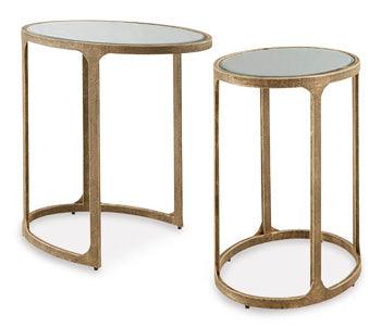 Irmaleigh Accent Tables Set of 2 — Antique Gold Signature Design by Ashley® Living Room