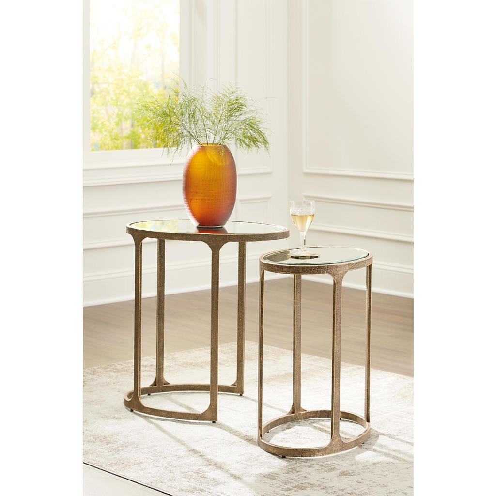Irmaleigh Accent Tables Set of 2 — Antique Gold Signature Design by Ashley® Living Room