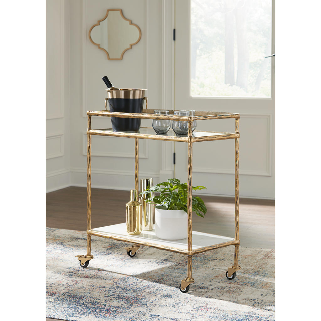 Plattfield Bar Cart Signature Design by Ashley® Dining Storage