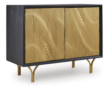 Tayner Accent Cabinet — Carved Goldtone Doors Signature Design by Ashley® Living Room