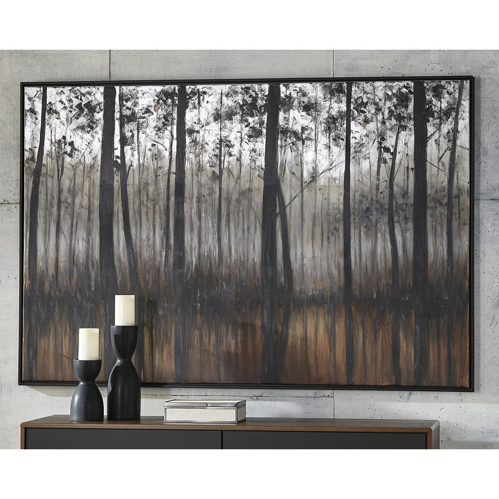 Philyra Wall Art — Textured Canvas in Black and Orange Signature Design by Ashley® Wall Decor