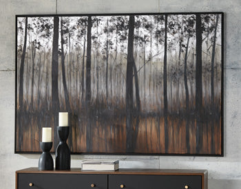 Philyra Wall Art — Textured Canvas in Black and Orange Signature Design by Ashley® Wall Decor
