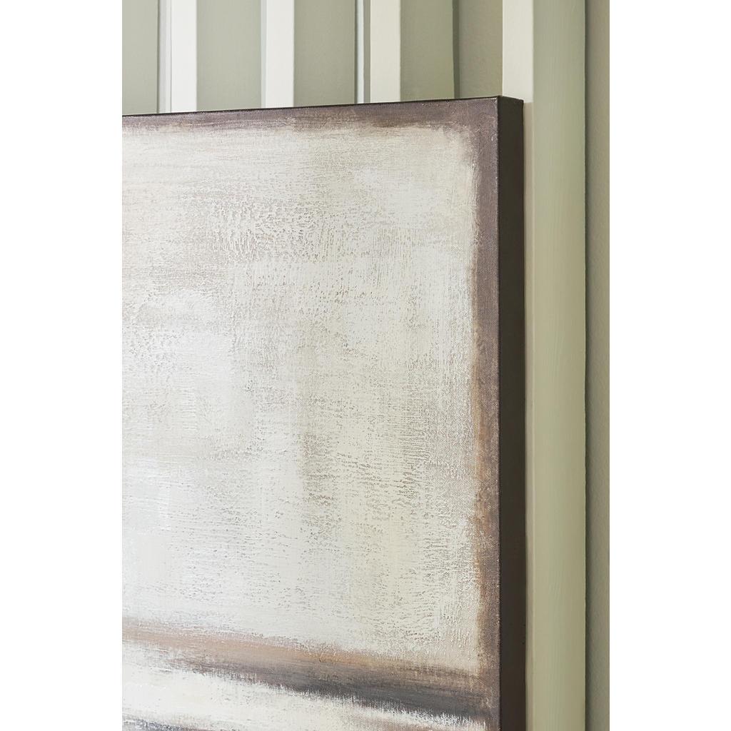 Brockdunn Wall Art Set of 2 — Hand-Painted Tan Canvases Signature Design by Ashley® Wall Decor