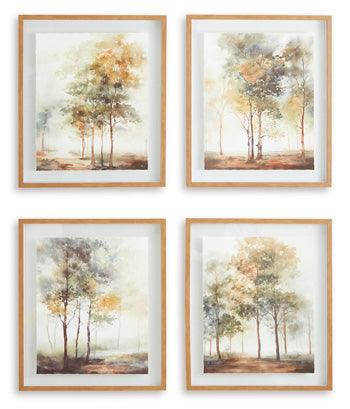 Bryneford Wall Art Set of 4 — Framed Prints on Glass Signature Design by Ashley® Wall Decor