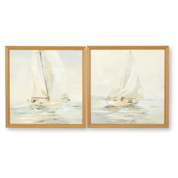 Winbrook Wall Art Set of 2 — Embellished Gray and Gold Signature Design by Ashley® Wall Decor