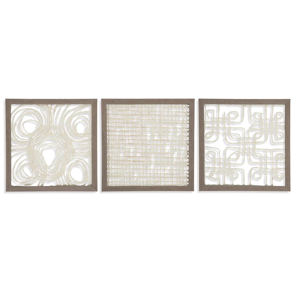 Odella Wall Decor Set of 3 — Cream and Taupe Signature Design by Ashley® Wall Decor