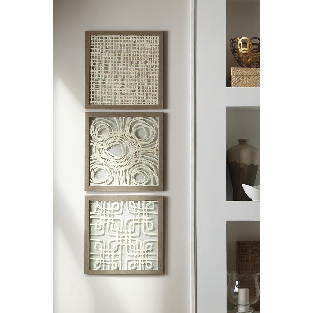 Odella Wall Decor Set of 3 — Cream and Taupe Signature Design by Ashley® Wall Decor