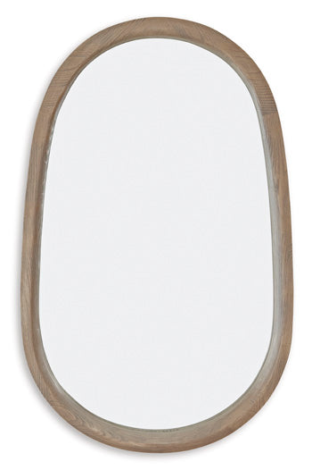 Aarilynn Accent Mirror — Antiqued Brown Wood, 24 x 39 Signature Design by Ashley® Wall Decor