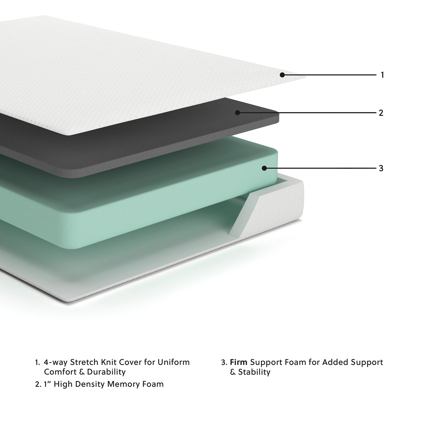 Chime 8 Inch Memory Foam Full Mattress in a Box