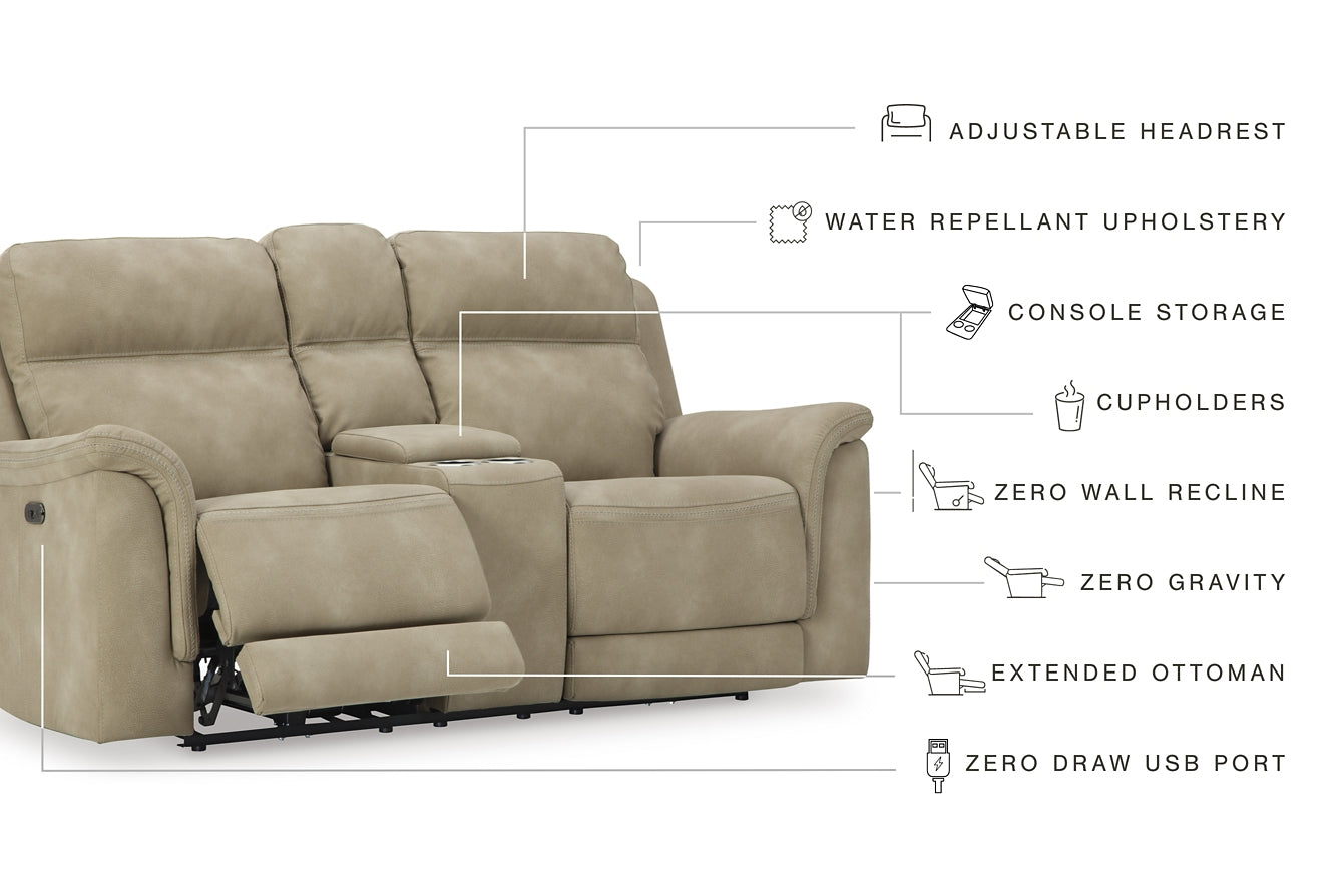 Next-Gen DuraPella Power Reclining Loveseat with Console