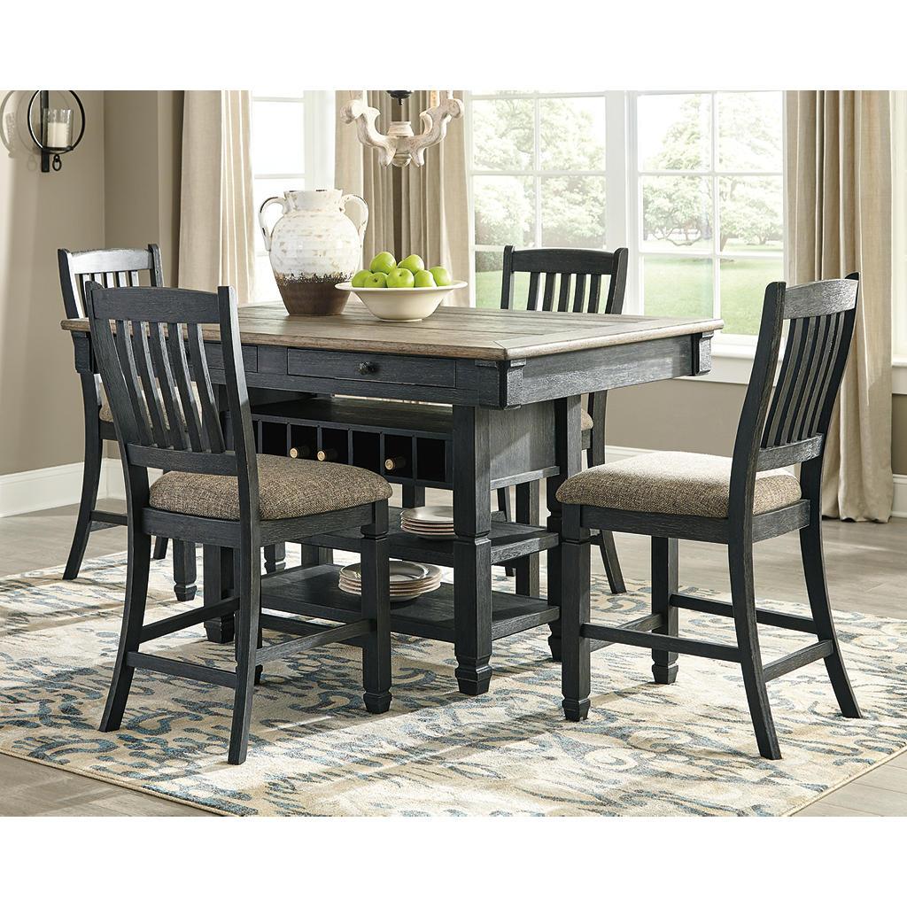 Tyler Creek Counter Table, 4 Barstools, Server And Bench Signature Design by Ashley® Uncategorized