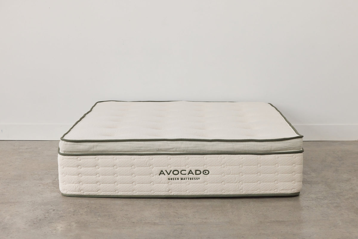 Avocado Green Mattress Plush Pillow-Top — 5 in Organic Latex, 13 in