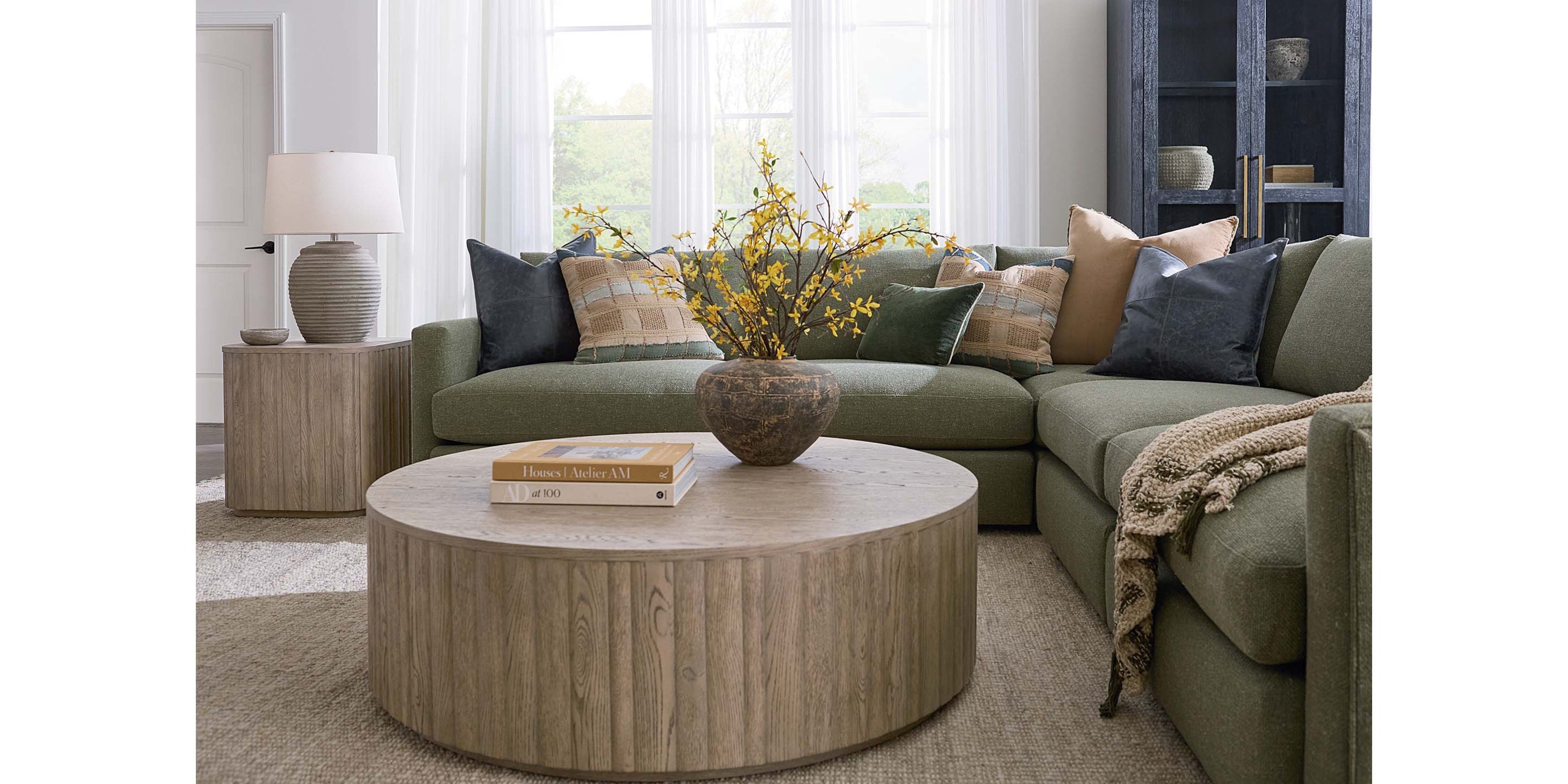 Andora Round Plinth Cocktail Table Bassett
