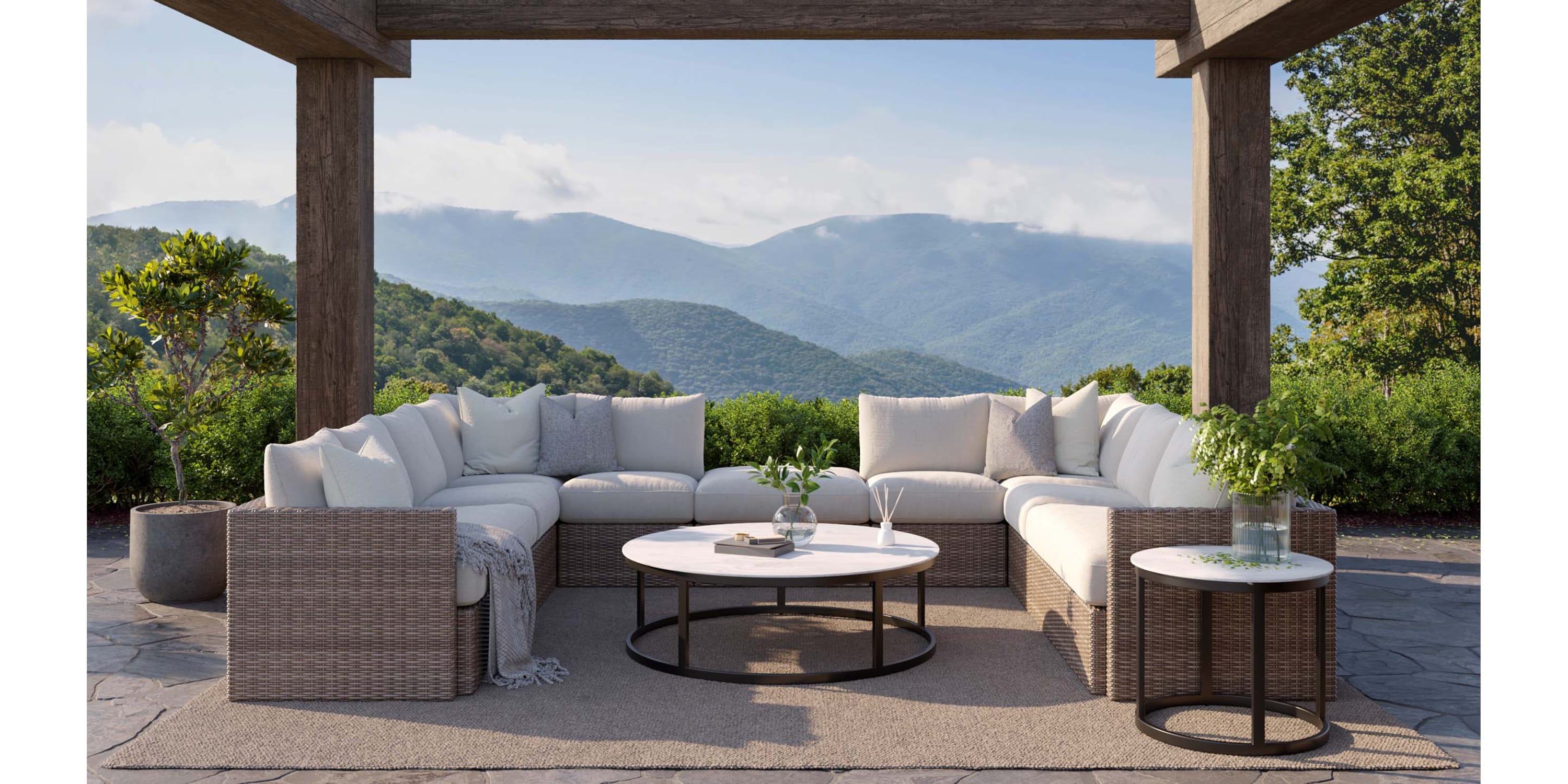 Greyson Outdoor Round Cocktail Table Bassett