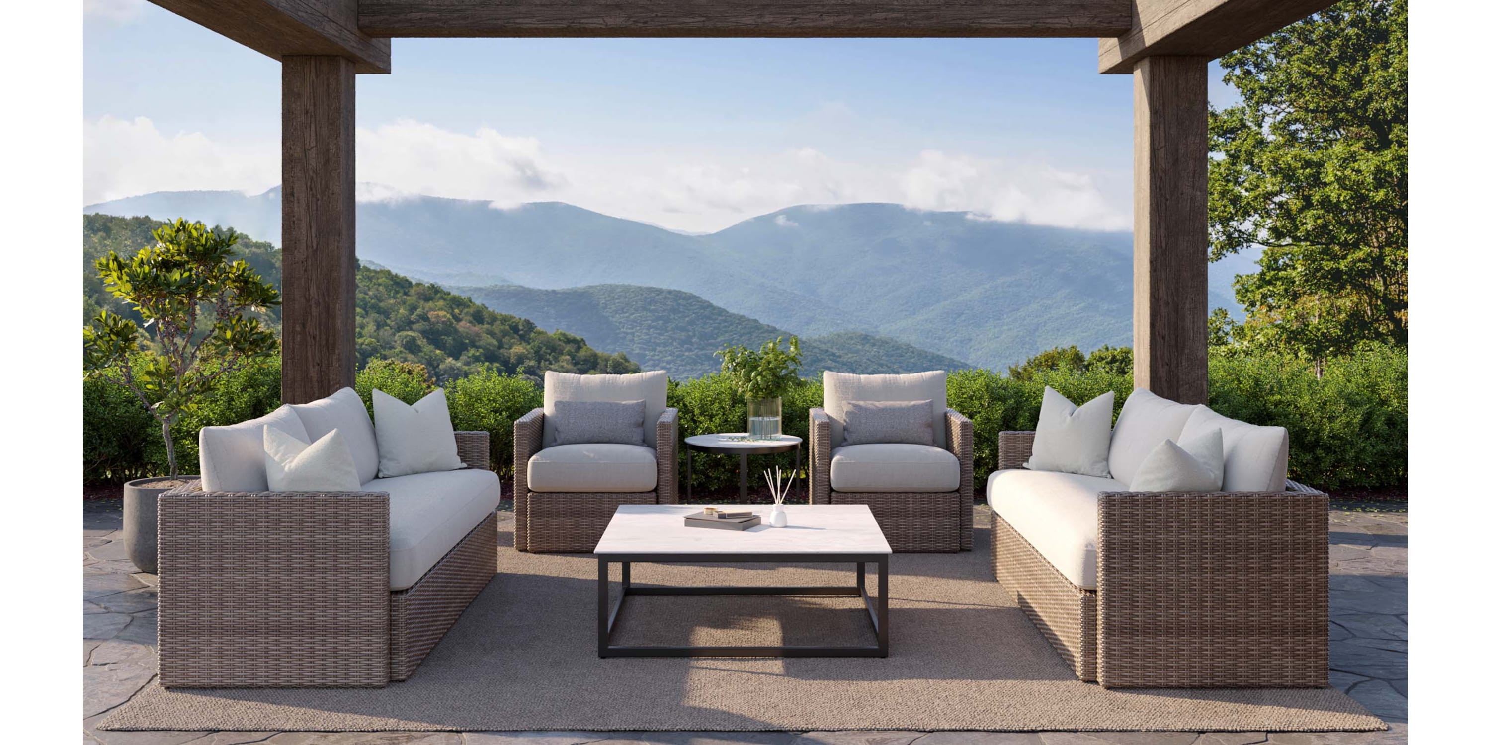 Greyson Outdoor Square Cocktail Table Bassett