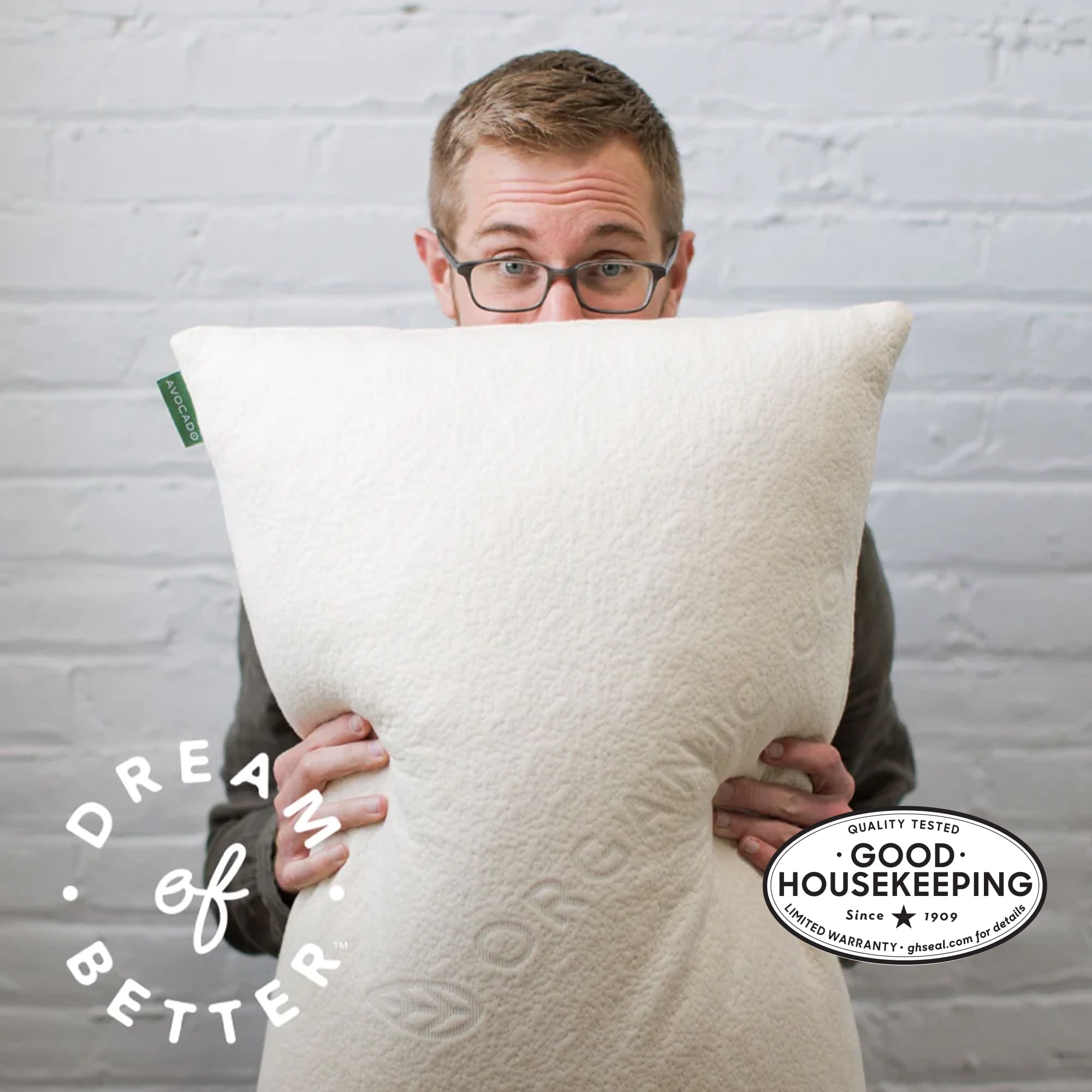 Avocado Green Pillow — Organic Latex and Kapok, Adjustable Fill