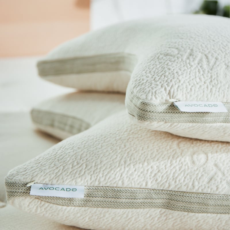 Avocado Green Side Sleeper Pillow — Contoured Organic Latex and Kapok