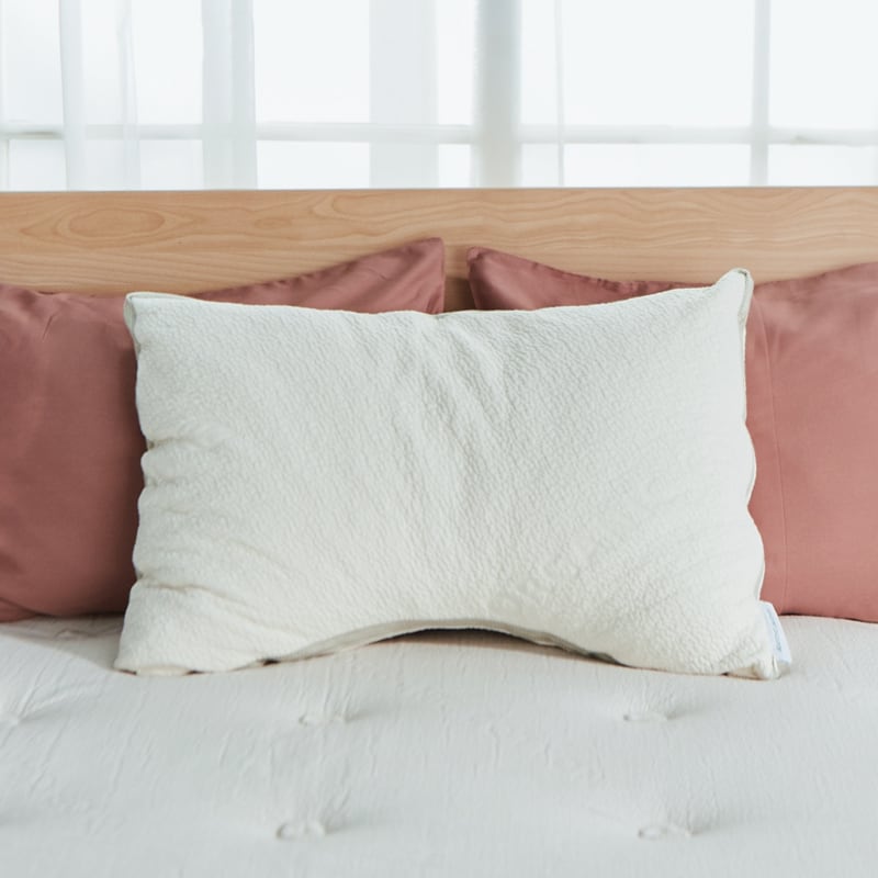 Avocado Green Side Sleeper Pillow — Contoured Organic Latex and Kapok