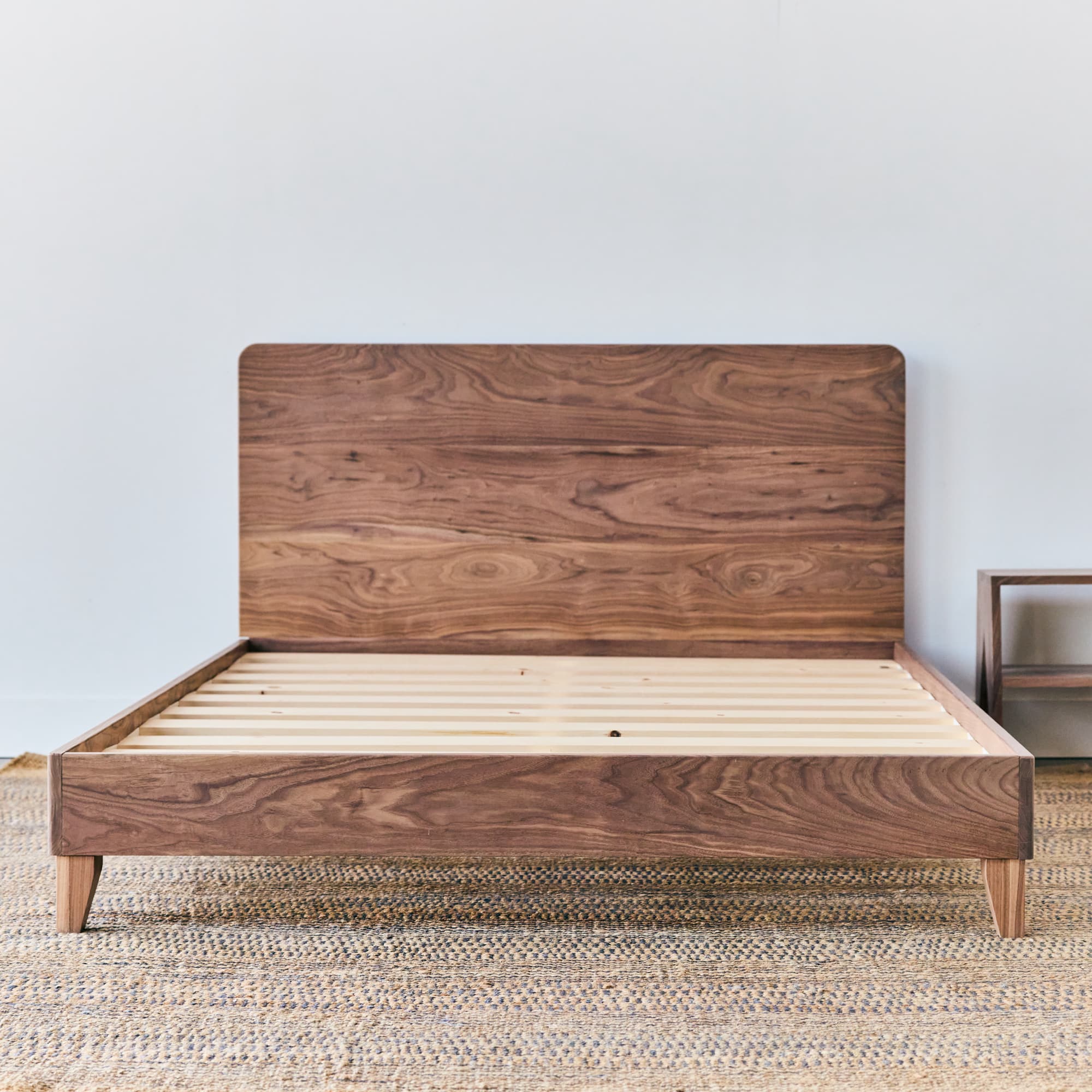 Avocado City Bed — Solid Wood Platform Bed in Blonde or Walnut