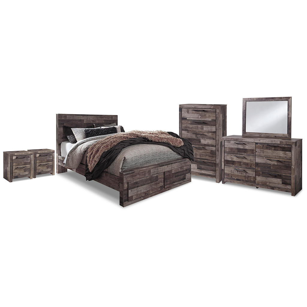 Derekson Queen Storage Bed, Dresser, Mirror, Chest and 2 Nightstands Signature Design by Ashley® Uncategorized