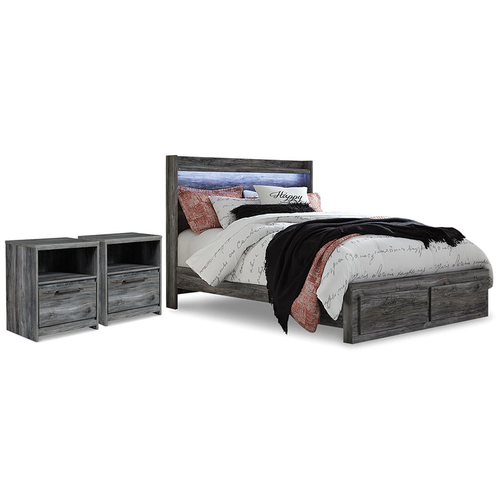 Baystorm Queen Panel Storage Bed and 2 Nightstands Signature Design by Ashley® Uncategorized