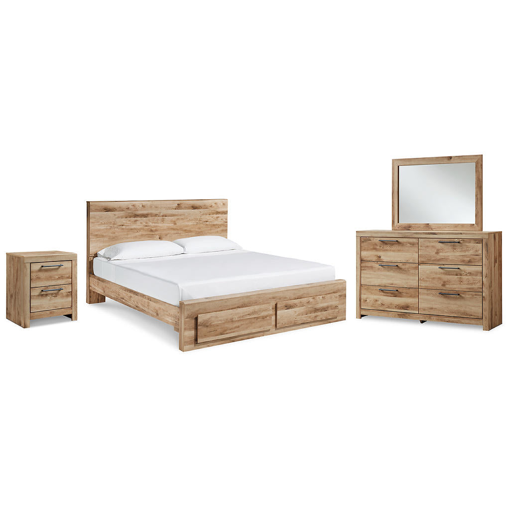 Hyanna King Panel Storage Bed, Dresser, Mirror and Nightstand Signature Design by Ashley® Uncategorized