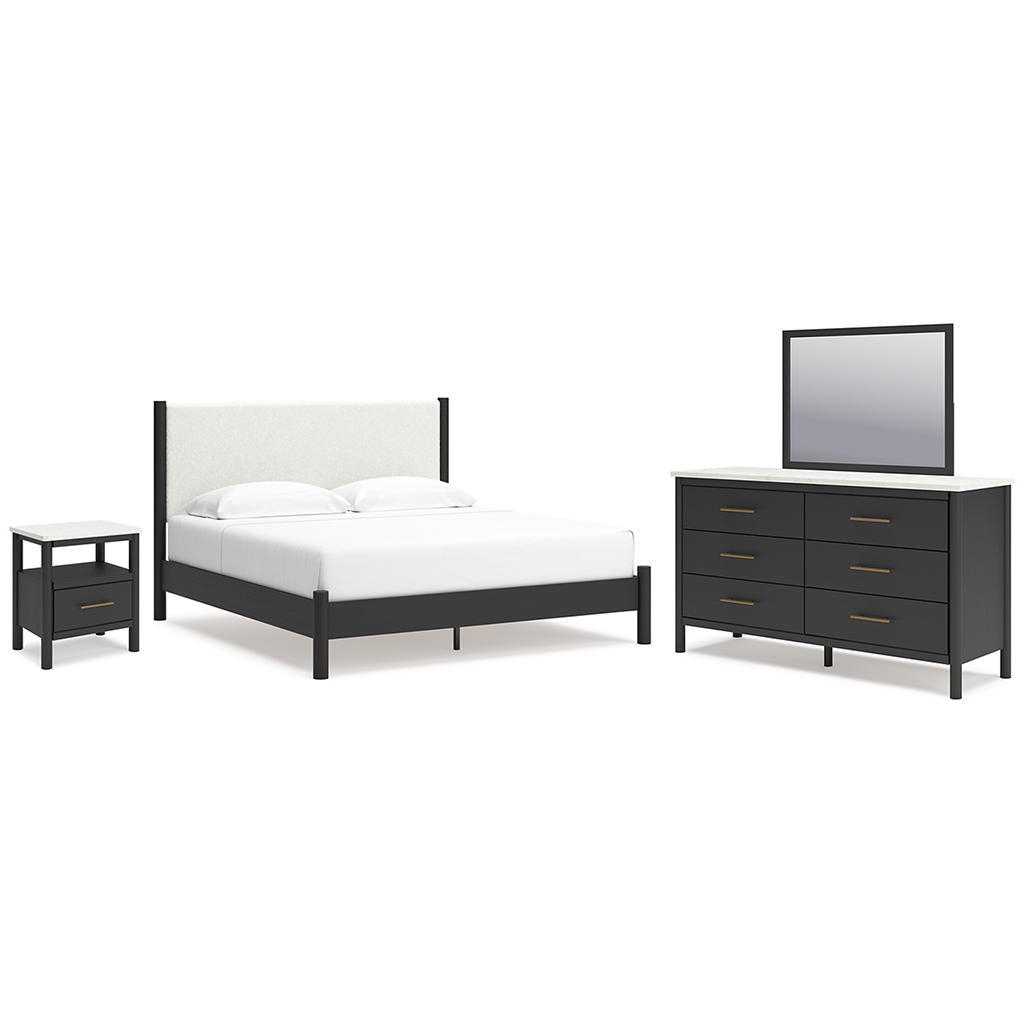 Cadmori King Panel Bed, Dresser, Mirror and Nightstand Signature Design by Ashley® Uncategorized