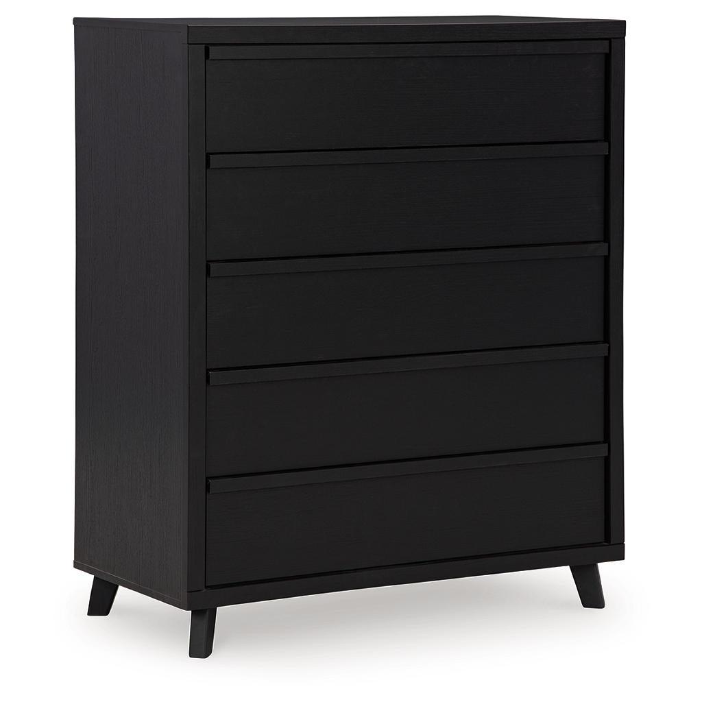 Danziar Wide Chest of Drawers — Matte Black Signature Design by Ashley® Bedroom