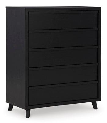 Danziar Wide Chest of Drawers — Matte Black Signature Design by Ashley® Bedroom