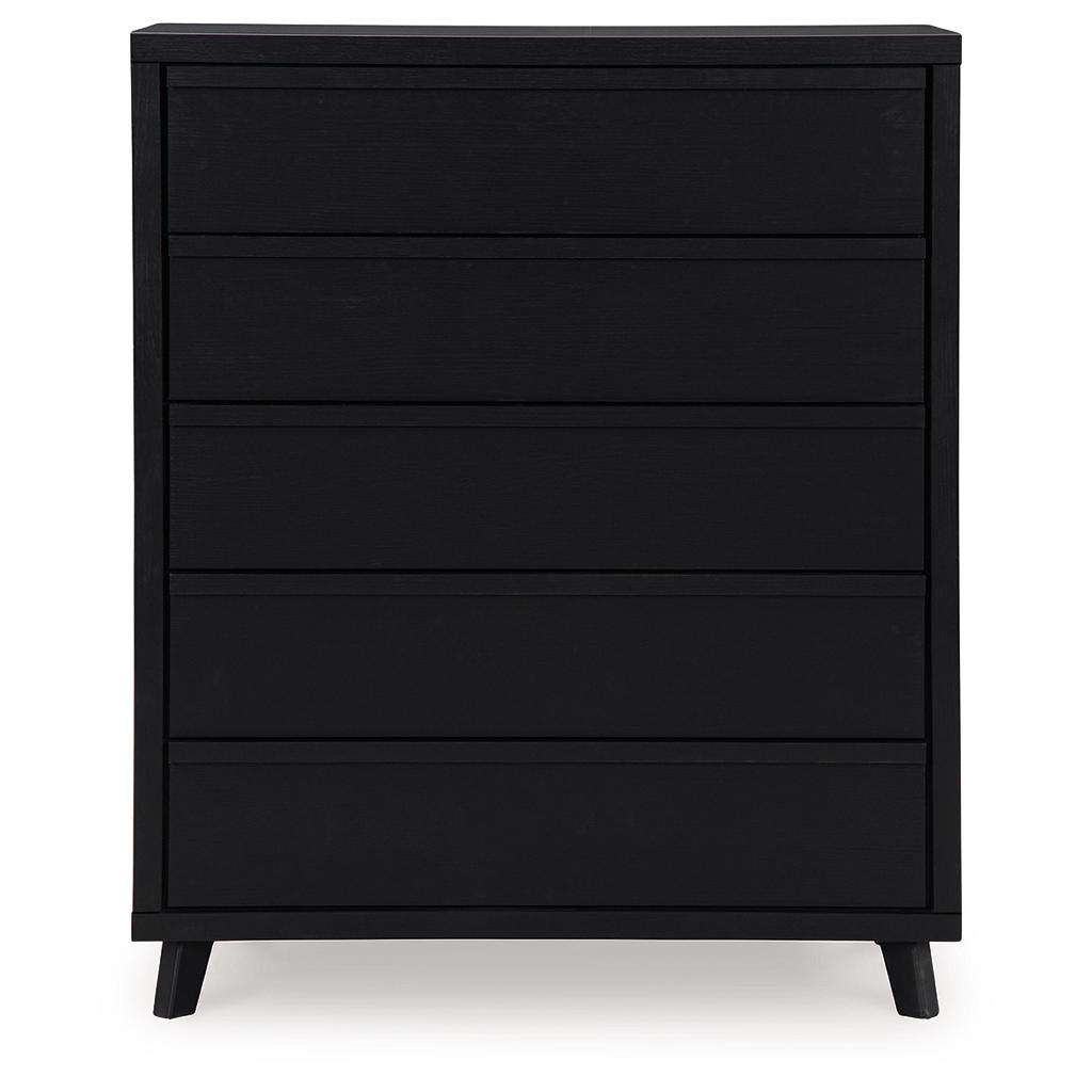 Danziar Wide Chest of Drawers — Matte Black Signature Design by Ashley® Bedroom