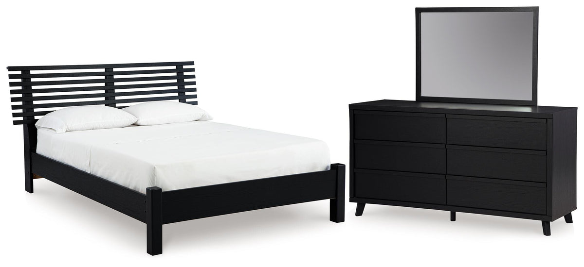 Danziar Full Slat-Headboard Bed, Dresser and Mirror (B21) Signature Design by Ashley® Bedroom